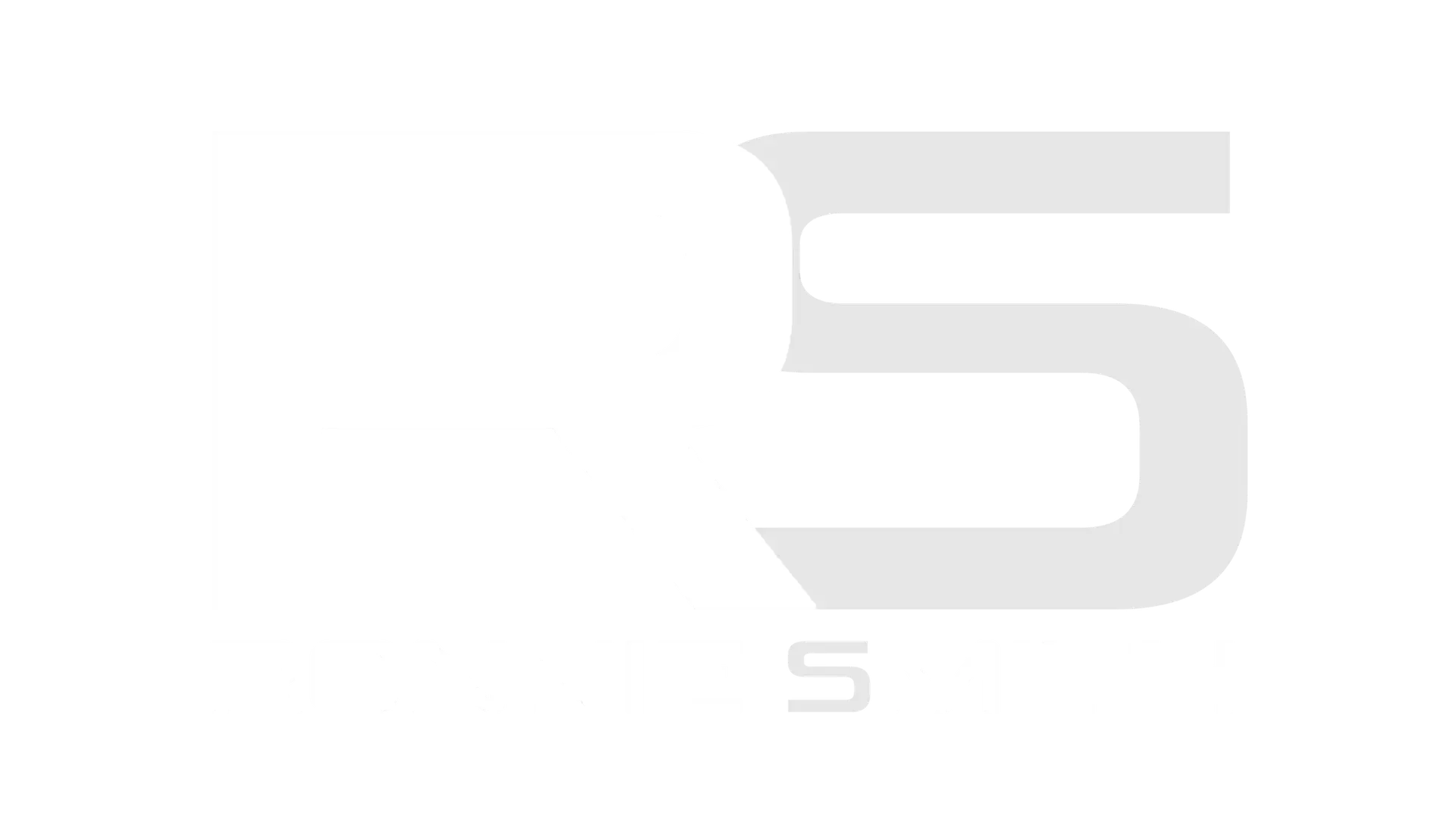 a white and black logo