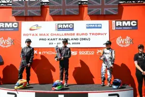 alfie mair takes the top spot and secures the first rotax grand finals ticket.