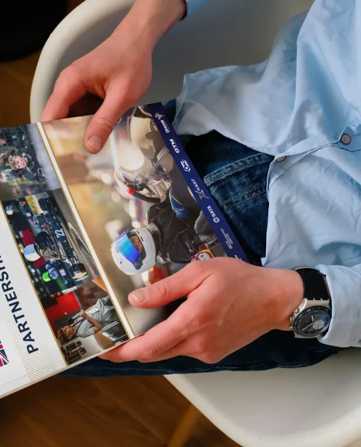 a person holding a book